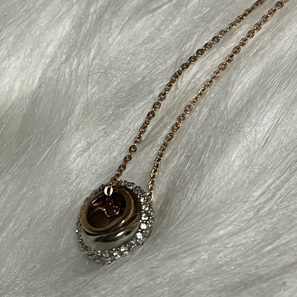 Swarovski Crystal Rose Gold Necklace - Picture 8 of 13